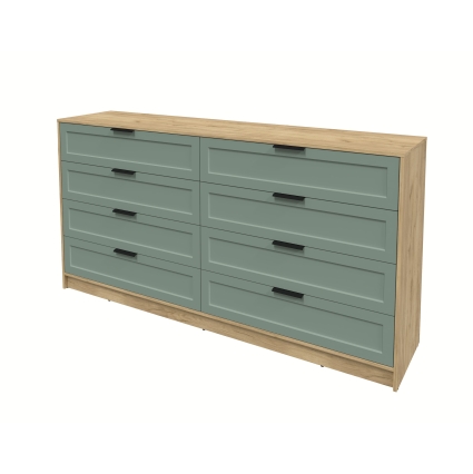 Kомод Тренд КТ-К197 (Дуб золотой ЛДСП/ Мята ЛМДФ) Ш1965 В1020 Г451